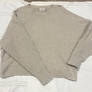 Tan Ribbed Sweater